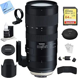 Tamron E8TM70200G2NA 70-200mm Nikon Lens Bundle