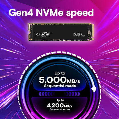 Crucial CT1000P3PSSD8 P3 Plus 1TB Gen4 NVMe SSD