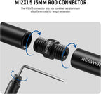 Neewer SR020 15mm Rod Connector - M12x1.5 Extension (4 Pack)