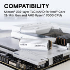 Crucial CT2000T705SSD5A 2TB Gen5 NVMe SSD White