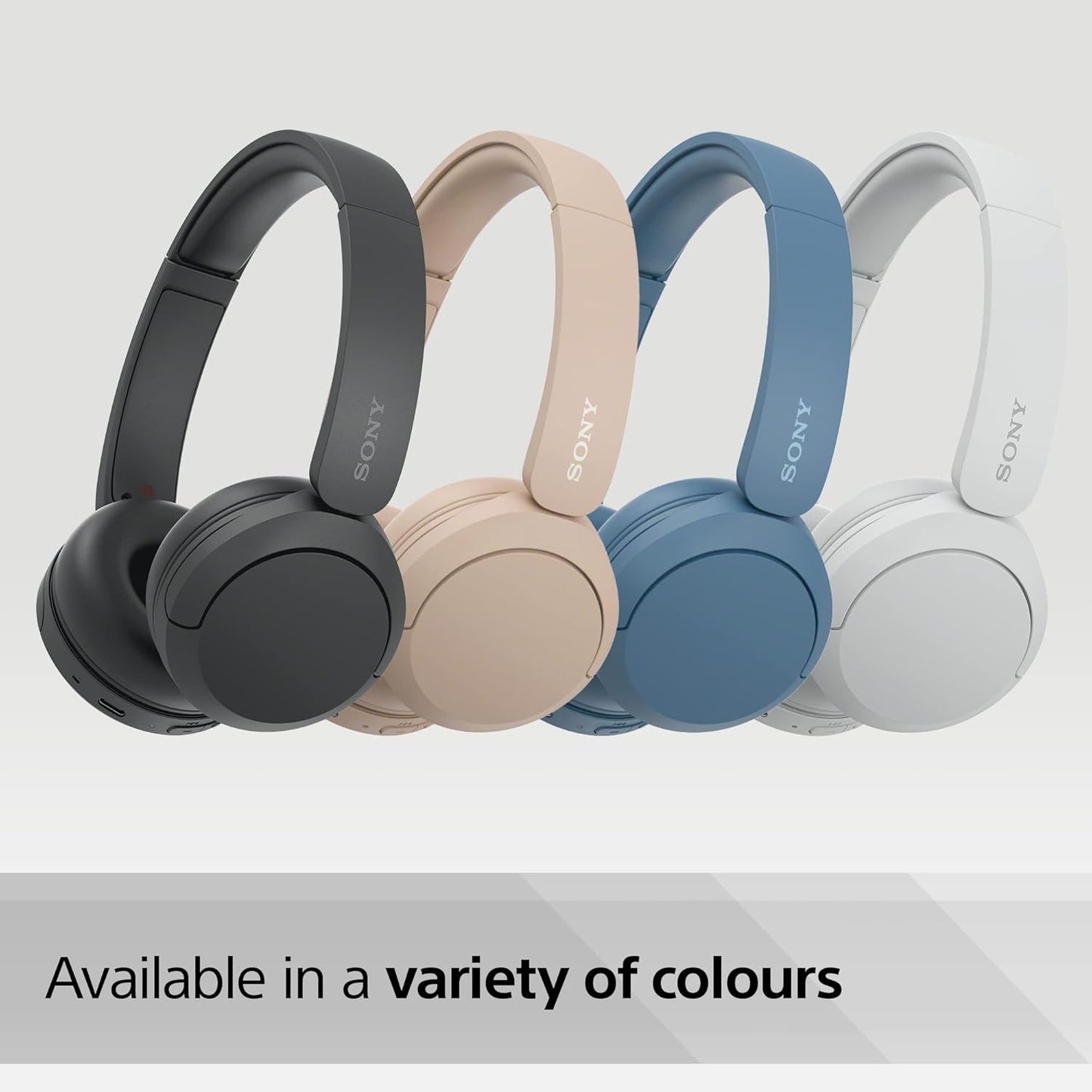 Sony WHCH520W.CE7 Wireless Bluetooth Headphones - Matte White