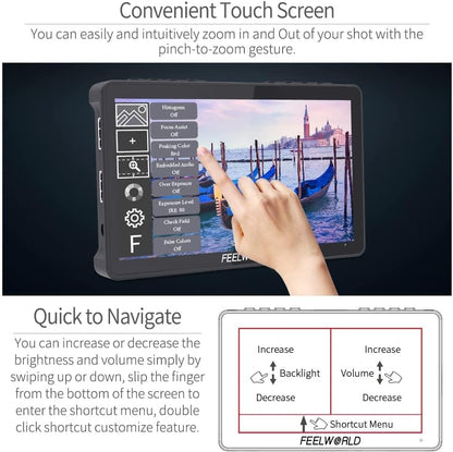 FEELWORLD F5 Pro V4 6" 4K HDMI Touch Camera Monitor