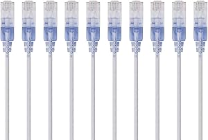 Monoprice 115168 Cat6A Ethernet Patch Cable 10ft (10-Pack)