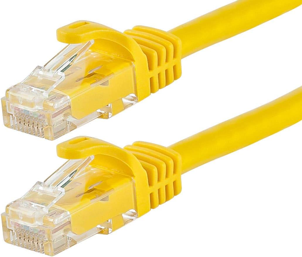 Monoprice 111244 Cat5e Ethernet Cable - 10ft Yellow Flexboot