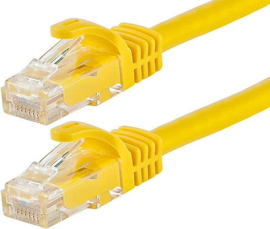 Monoprice 111244 Cat5e Ethernet Cable - 10ft Yellow Flexboot