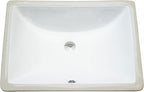 MSI 1813 White Rectangle Undermount Bathroom Sink