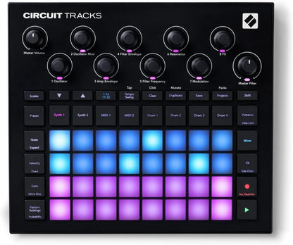Novation 1 Circuit Tracks Groovebox Bundle - USB Hub, microSD, Cables
