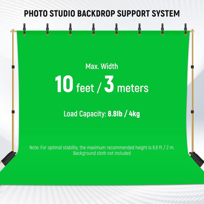 Neewer 10ft Photo Studio Backdrop Support System - Gold