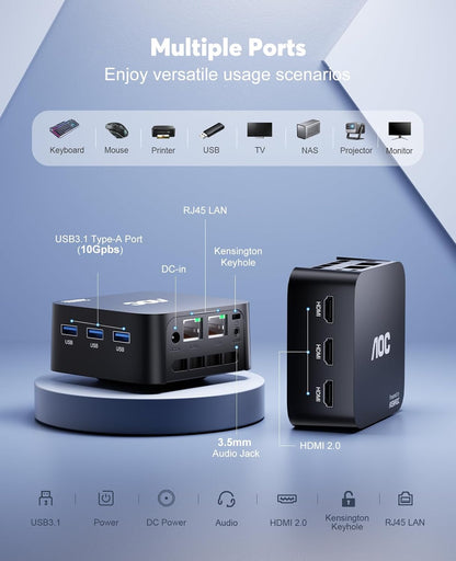 AOC Celeron T8PLUS Mini PC N97 16GB RAM 512GB SSD