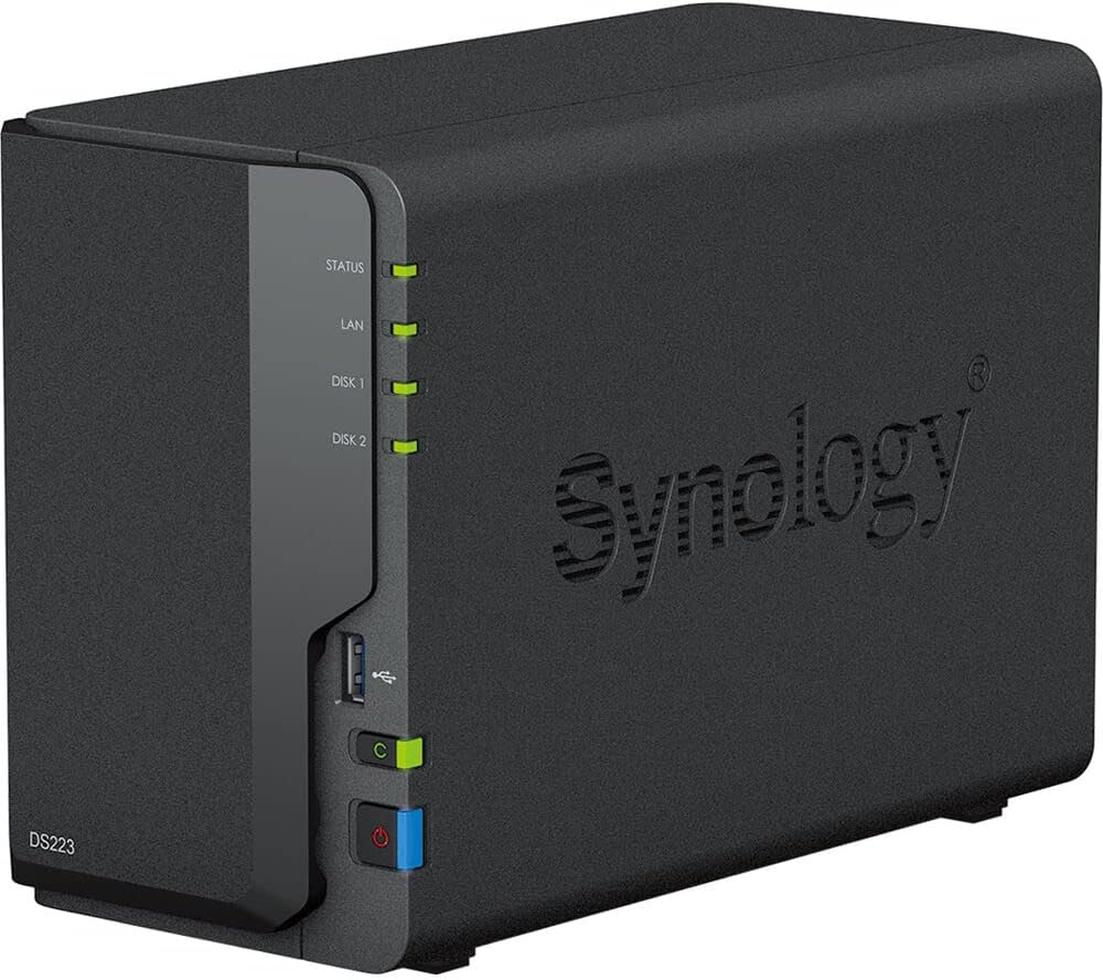 Synology DS223 DiskStation NAS 16TB HDD Storage