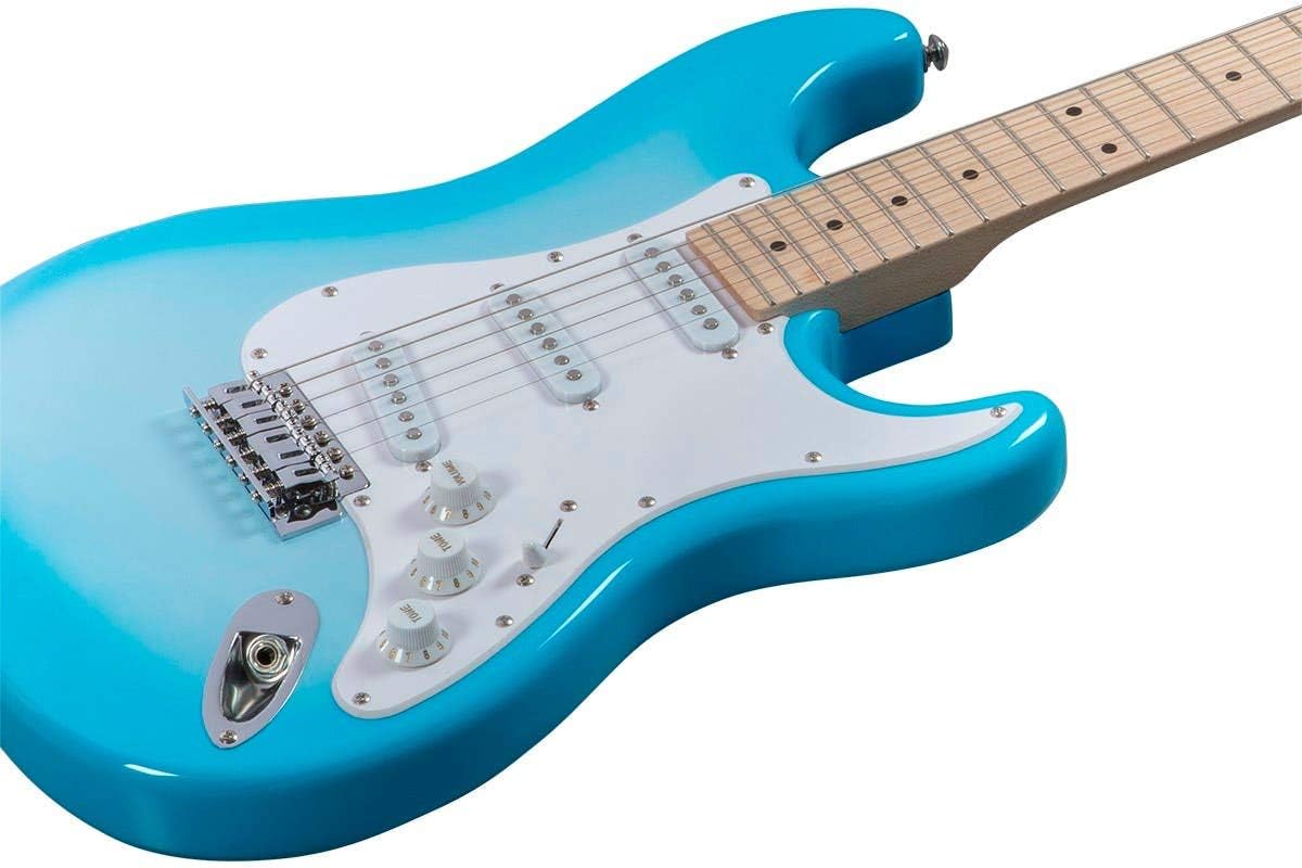 Monoprice 610164 Cali Classic Electric Guitar Blue Beginner Kit