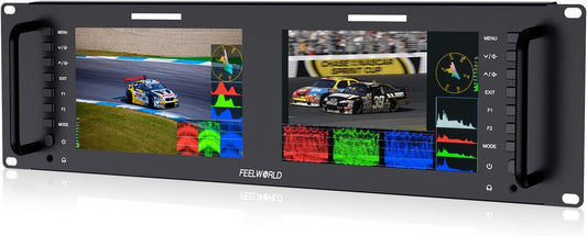 FEELWORLD D71 PLUS Dual 7" 3RU Broadcast Monitor