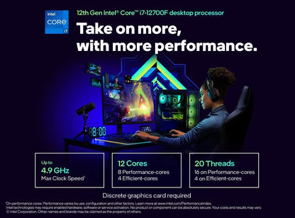 Intel BX8071512700F Core i7-12700F Desktop Processor