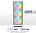 NZXT CM-H71FW-R1 H7 Flow RGB White ATX PC Gaming Case