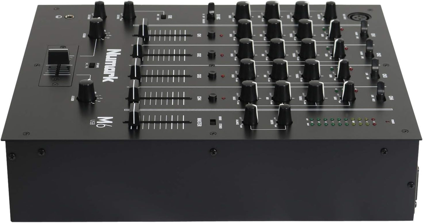 Numark M6USBBLACK 4-Channel DJ Mixer USB Interface