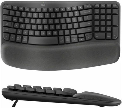 Logitech MK670 Wave Keys Ergonomic Keyboard and Mouse Combo Renewed