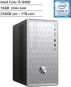 HP 590-p0056 Desktop i5-8400 GTX 1050 16GB 256SSD + 1TB HDD — main product image