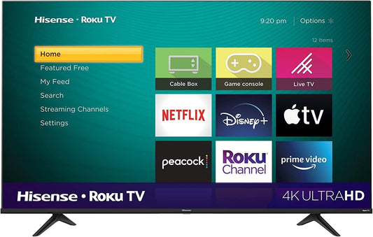 Hisense 43R6G 43-Inch 4K Roku Smart TV (Renewed)