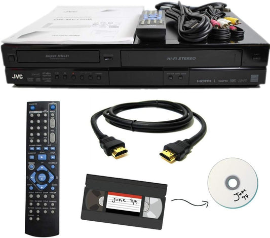 JVC VHS to DVD Recorder Combo - HDMI - Renewed