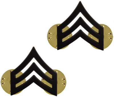 Vanguard Sergeant Army Chevron Black Metal