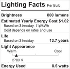 GE 44930 Relax 60W Equivalent Dimmable LED 8-Pack