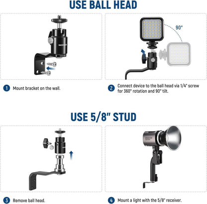 Neewer 10102507 Wall Ceiling Mount Light Bracket