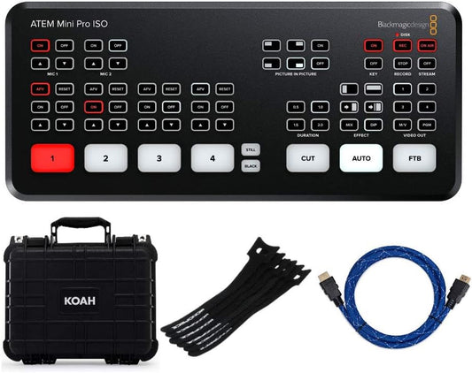 Blackmagic Design ATEM Mini Pro ISO - Live Streaming Switcher Bundle