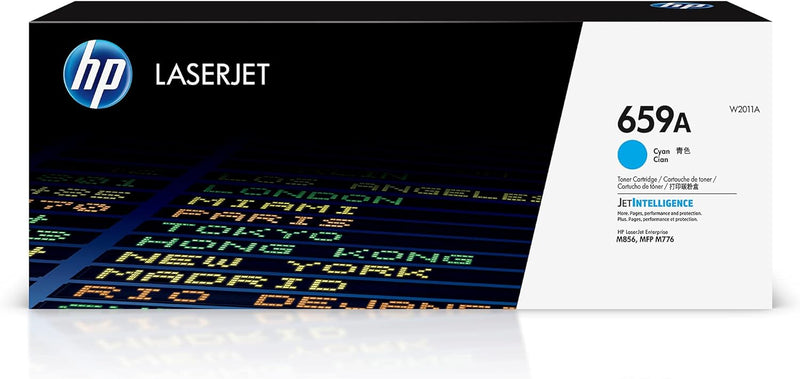 HP W2011A 659A Cyan Toner Cartridge: LaserJet Enterprise M856 — main product image