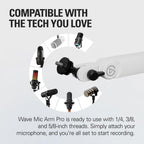 Elgato 20AAT9911 Wave Mic Arm Pro White Low Profile