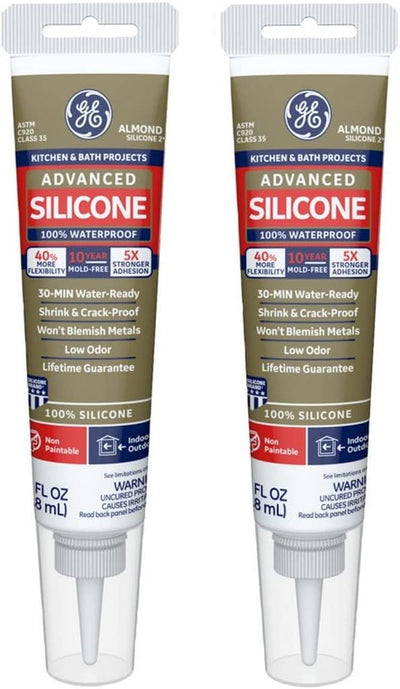 GE Momentive Almond Silicone Caulk 2-Pack Shower