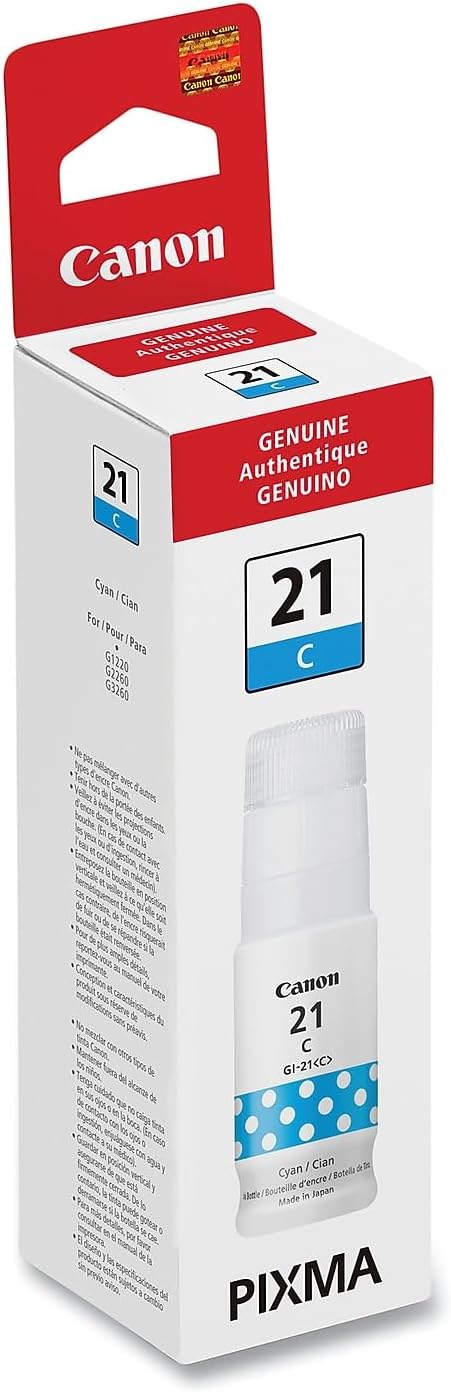 Canon GI-21 Cyan Ink Bottle MegaTank Printers