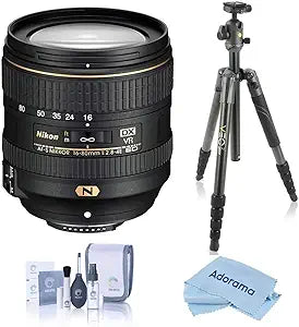 Nikon 16-80mm Lens f/2.8-4E AF-S DX NIKKOR EDIF VR Vanguard Tripod