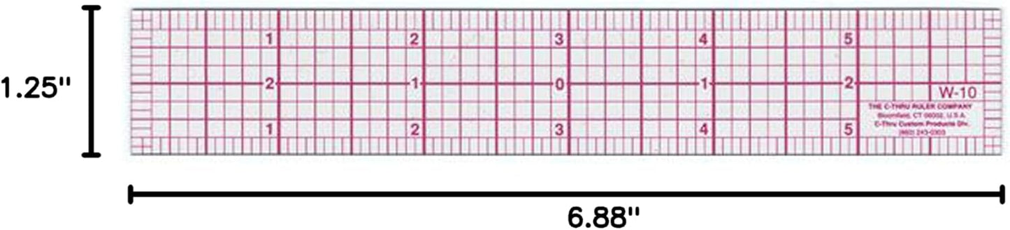 Westcott W-10 Transparent 6-Inch 8ths Graph Ruler