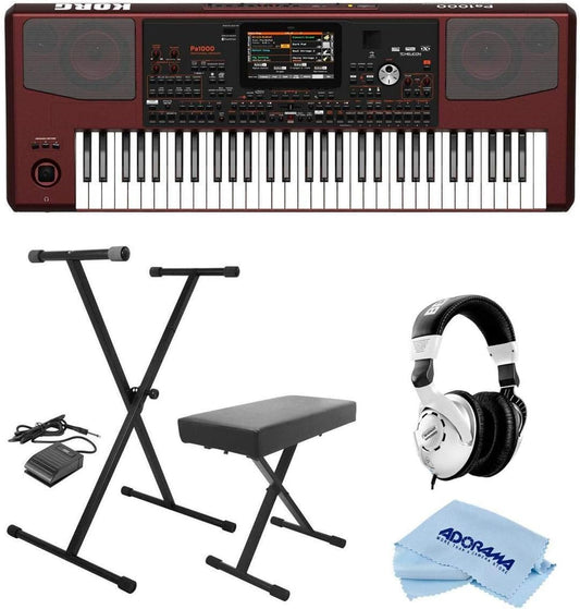Korg Pa1000 Professional Arranger Keyboard Bundle