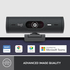 Logitech Brio 500 4MP USB-C Webcam Graphite