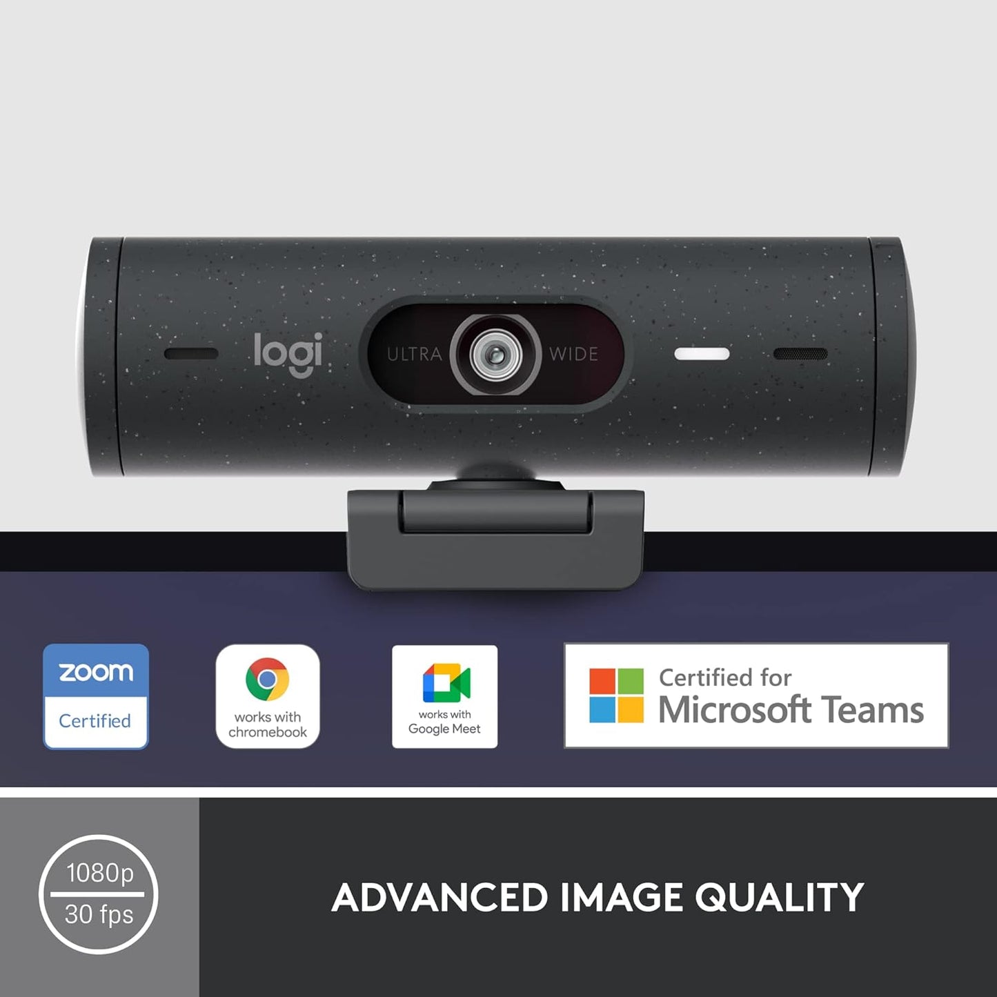Logitech Brio 500 4MP USB-C Webcam Graphite