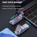 Tyllon Dual USB-C and USB-A Solid State Flash Drive