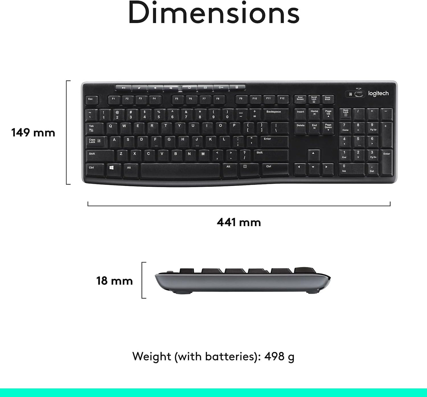 Logitech 920-004536 MK270 Wireless Keyboard Mouse Combo