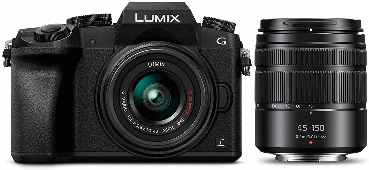 Panasonic DMC-G7 Lumix Mirrorless Camera - 14-42mm, 45-150mm Lens Bundle