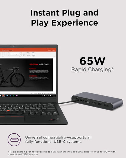 Lenovo 40B30090US USB-C Universal Docking Station (Dual Display)