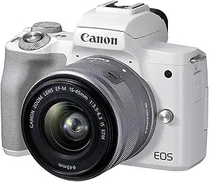 Canon 4729C004 EOS M50 Mark II EF-M 15-45mm White Kit