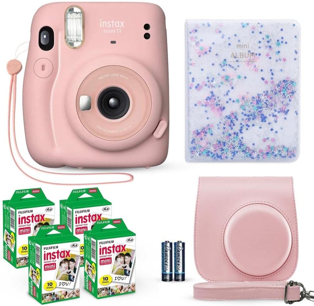Fujifilm Instax Mini 11 Camera - Blush Pink Bundle