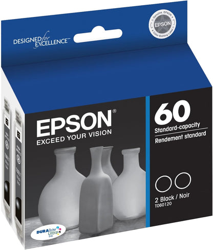 Epson 60 DURABrite Black Ink Cartridge Dual Pack