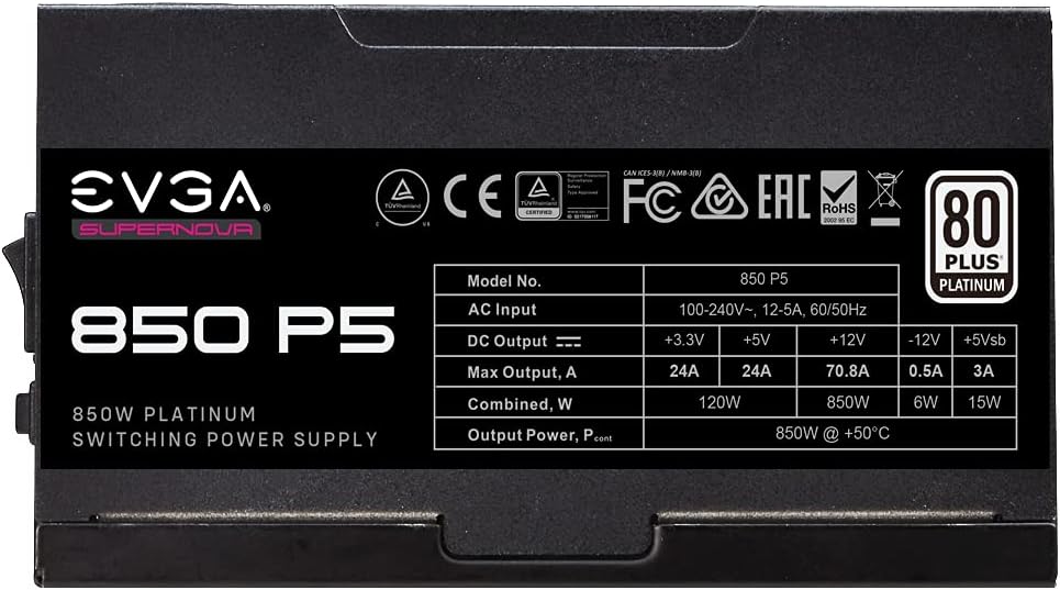 EVGA supernova 850 P5 850W Platinum Power Supply