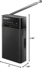 Sony ICFP27 Portable AM/FM Radio with Speaker