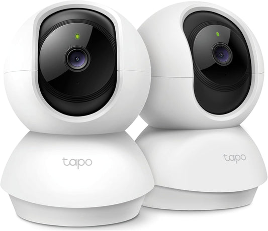 TP-Link Tapo C210P2 2K Pan/Tilt Security Camera, 2-Pack