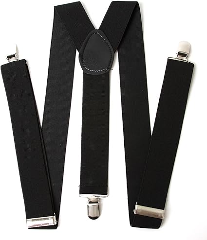 Gravity Threads Men's 1 Inch Solid Adjustable Suspenders