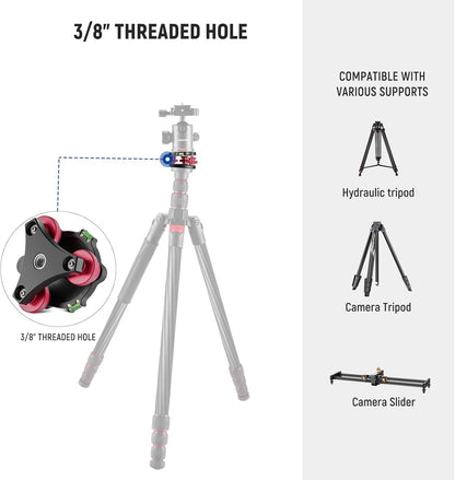NEEWER LP64 Tripod Head Leveling Base Camera Leveler