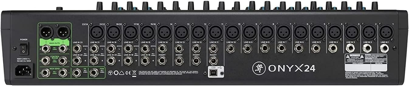 Mackie Onyx24 24-Channel Analog Mixer USB Multitrack Recording