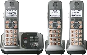 Panasonic KX-TG7733S DECT 6.0 Bluetooth Link-to-Cell Cordless Phone